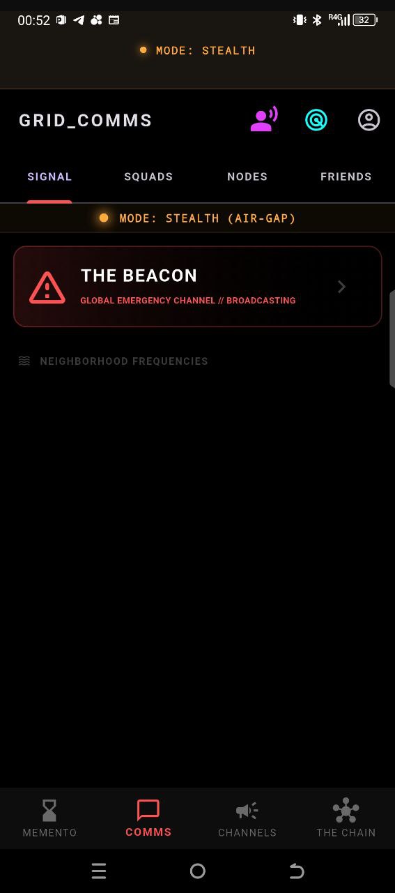 App screen — interface